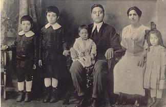 Vincenzo Turchetti's Family Photo - L to R are Dom, Guido, Vincenzo with Florence on his lap, Filomilla and Olga